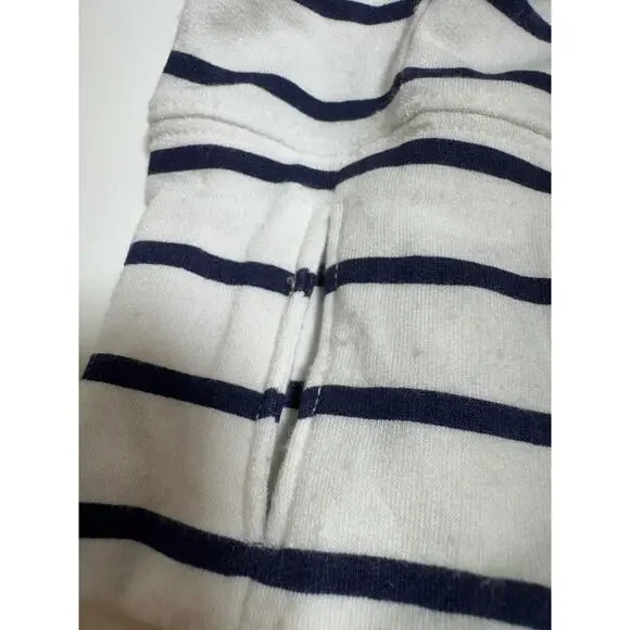 Lily Pulitzer Hillary Popover Bright White Navy Blue Dress UPF 50+ Stretch Sz L - Picture 3 of 8